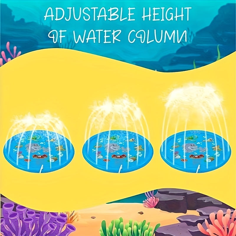 Splash Pad – Sprinkler voor Kinderen 60 Inch | Educatieve Waterspeelmat van PVC voor Peuters & Kleuters | Waterpret voor Tuin & Buiten vanaf 3 Jaar | Zomers Cadeau