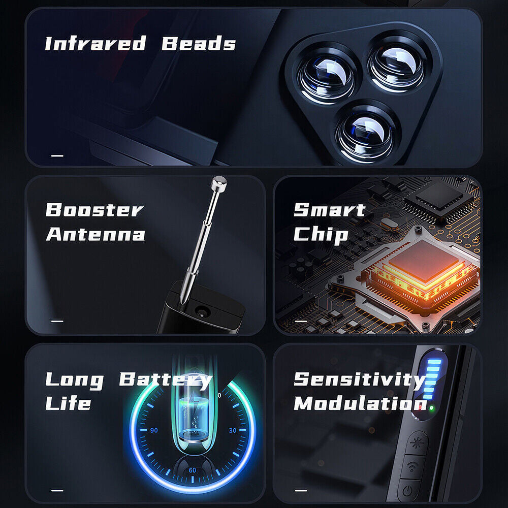 Camera Detector Anti-Spy | Bug Detector met 5 Niveaus | Reizen & Hotel Beveiliging