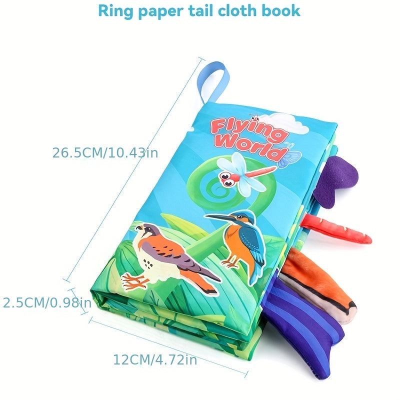 Livre en Tissu Crinkle Doux Montessori à Toucher et Ressentir | Jouets Sensoriaux pour Bébé Apprentissage Poussette