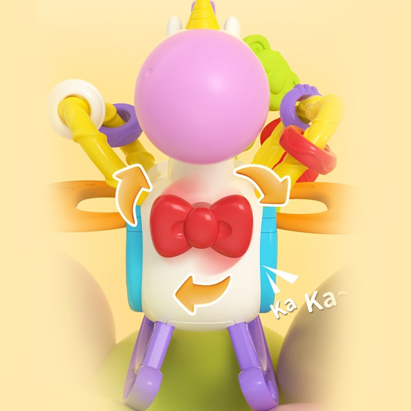 Grappige Muzikale Busy Box | Trek- en drukspeelgoed met kleurrijke geluiden en beweging. Duurzaam, geschikt voor baby's en peuters (0-3 jaar). Perfect cadeau voor Kerstmis en Nieuwjaar.