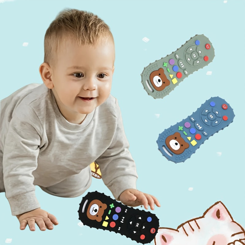 Siliconen Bijtspeelgoed voor Kinderen - Cartoon Teddybeer Ontwerp, Makkelijk Schoon Te Maken, Perfecte Feestdagen Cadeau