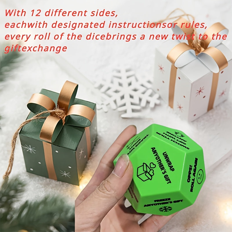 Kerst Dobbelsteen van de Kerstman - Uniek 12-zijdig Feestspel voor Kinderen & Volwassenen - Perfect voor Kerstfeesten