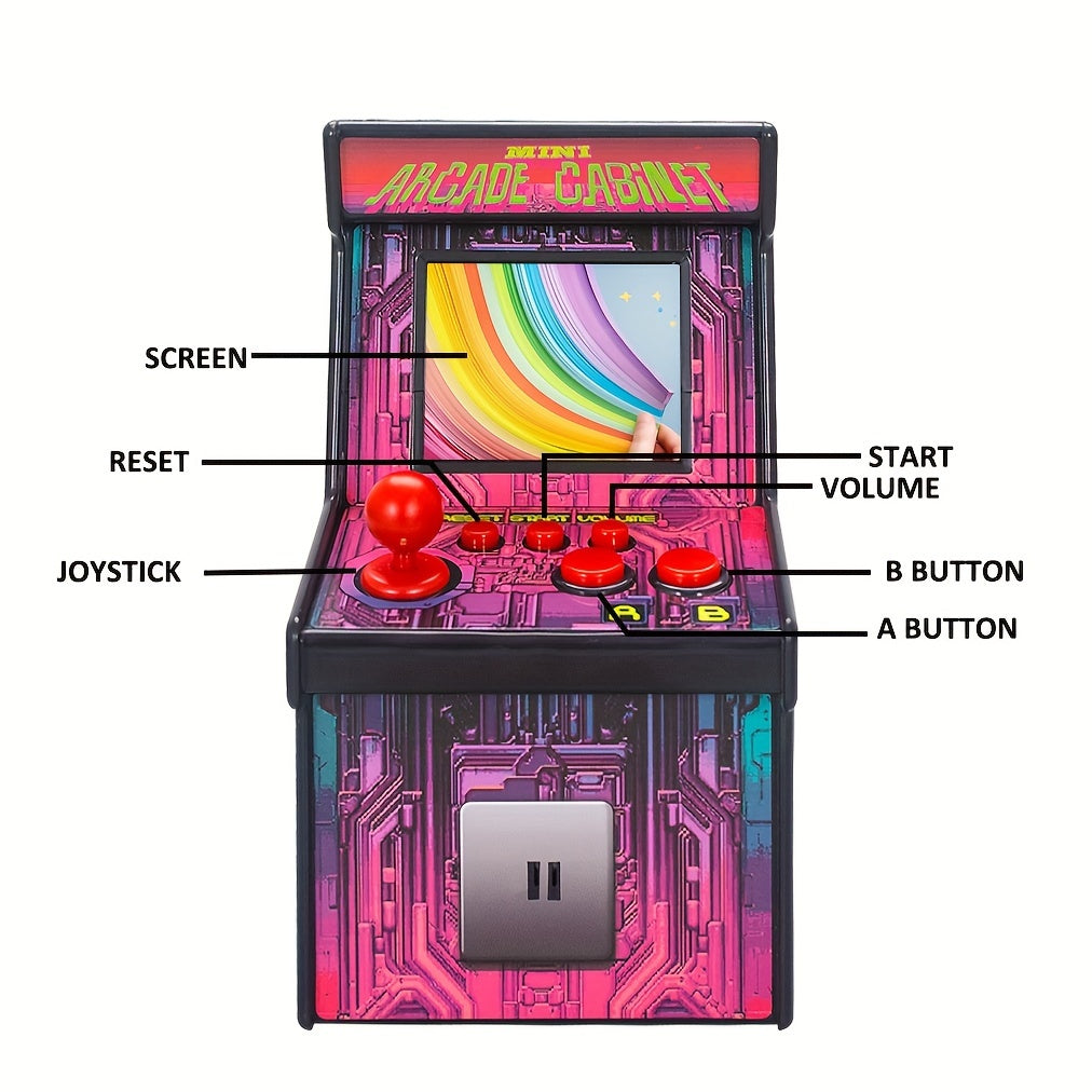 16-Bit Mini Arcade Console met TFT Scherm | Retro Gaming Machine voor Tieners & Volwassenen – Verjaardag & Vakantiecadeau