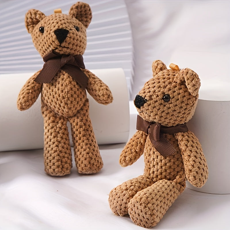 5,9" Schattige Beer Knuffel | Sleutelhanger Pop in Outfit | Ideaal voor Verjaardagen, Bruiloften & Kerstmis