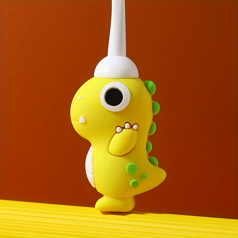 Zachte Tandenborstel met Dinosaurus Design | Cartoon Kinderborstel 3-6 Jaar – Zacht, Speels & Makkelijk Schoon te Maken