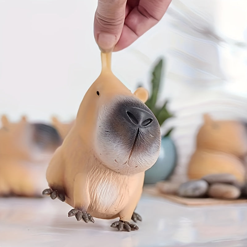 1x Capybara Rubber Speelgoed | Squeeze Bounce Toy | Duurzaam & Uniek | Feestje & Cadeautip voor Halloween/Kerst
