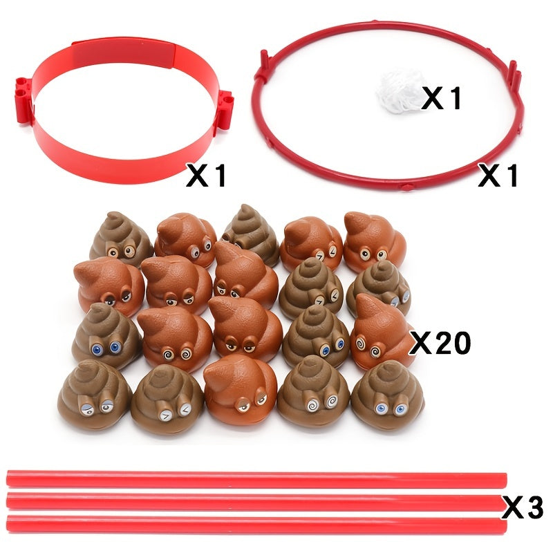 1 Frame 20 Ballen Hoepel Wedstrijd | Hoofd Top Poep | Kerst Gag Cadeau Hoepel Ballenspel | Feest & Carnavalsplezier