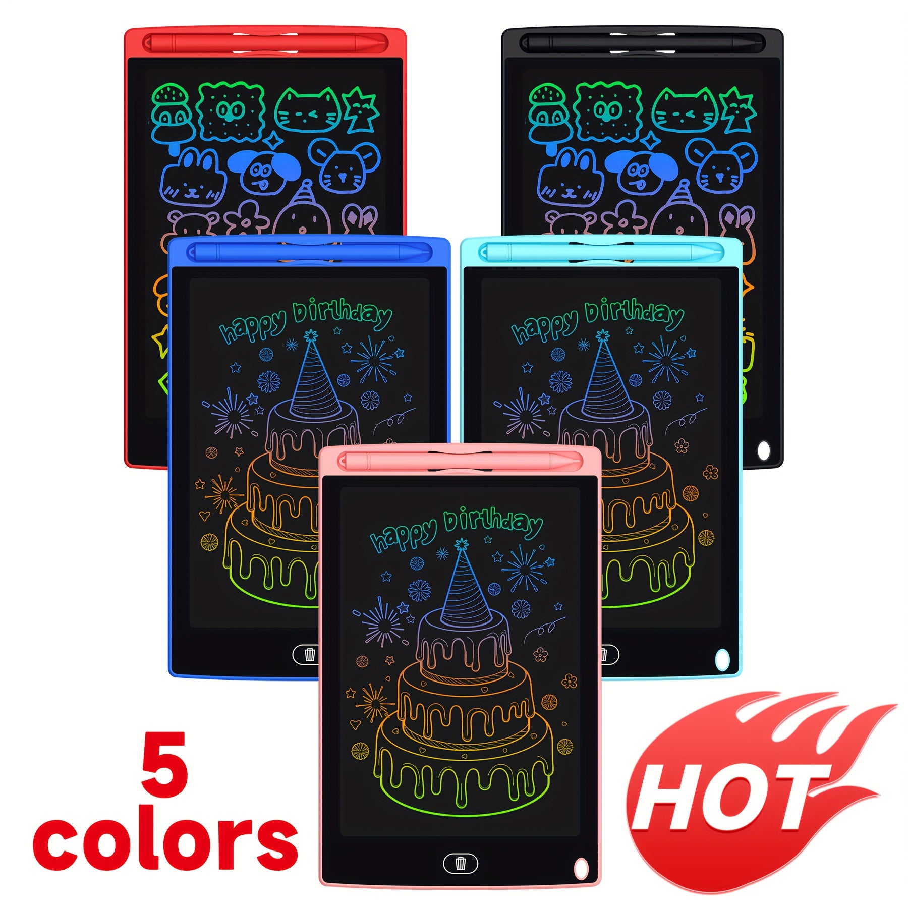 5-delig kleurentekenbord|Wissen met één klik – Creatief kinderspeelgoed