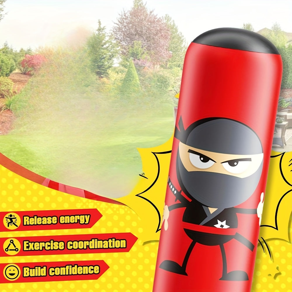 Opblaasbare Boksbal met Karate Ontwerp – Duurzaam PVC, Voor Kinderen & Volwassenen, Indoor of Outdoor Training