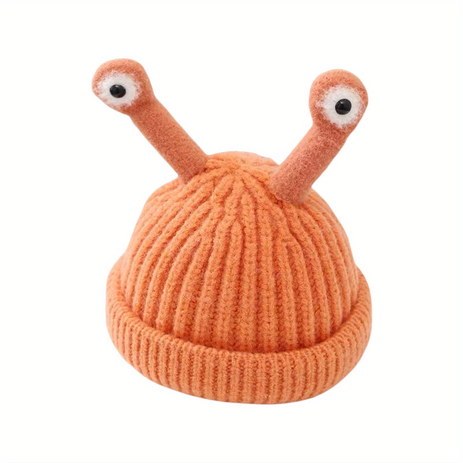 Grappige Muts met Slakkenoogjes voor Baby en Peuter - Warme Gebreide Beanie voor Kinderen 0-3 Jaar Jongens en Meisjes - Accessoire Hiver Bébé