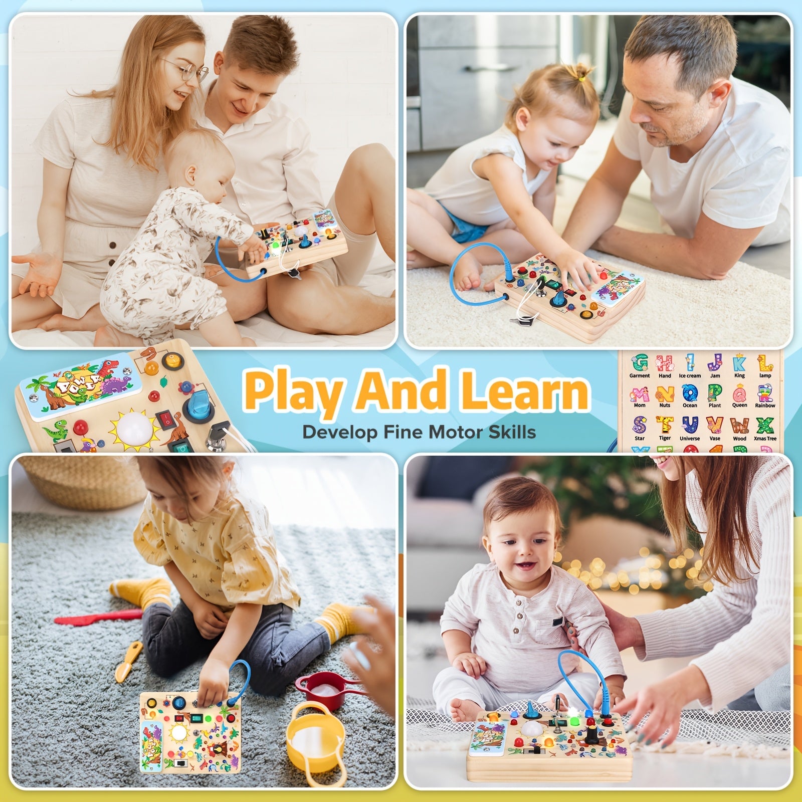 Dinosaurus Busy Board | Educatief Reisspeelgoed voor Jongens (1-3 Jaar)