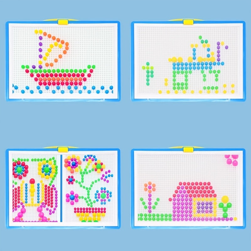 Mushroom Peg Puzzelset | 296-delig | Educatief & Indoor Speelgoed | Stimuleert Creativiteit & Brein