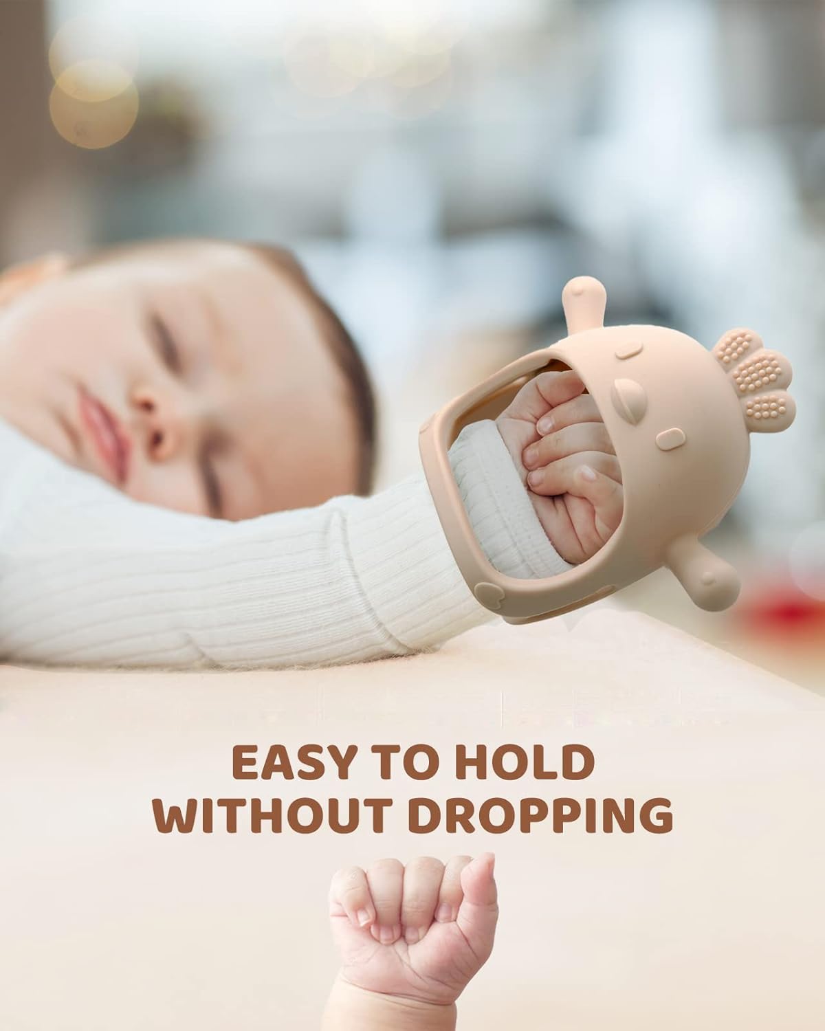 2 Packs Baby Bijtspeelgoed | BPA Vrij Siliconen Bijtspeelgoed voor Baby's 0 tot 12 Maanden
