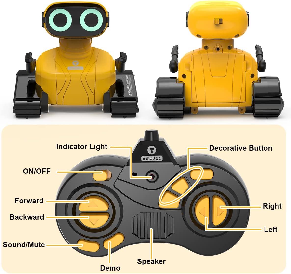RC robot speelgoed | afstandsbediening LED ogen muziek & dans cadeau 3+ jaar