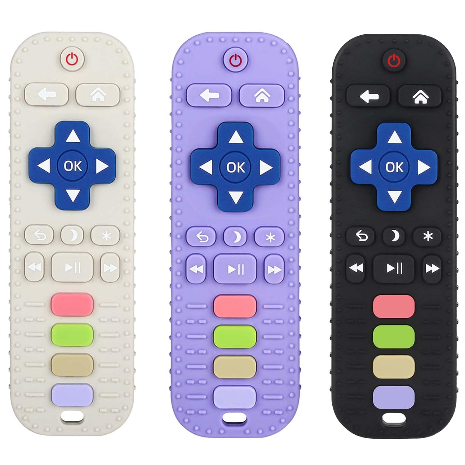 Tandjesverlichting Baby Bijtspeelgoed | TV Afstandsbediening Vorm Bijtring voor Baby's 3-24 Maanden