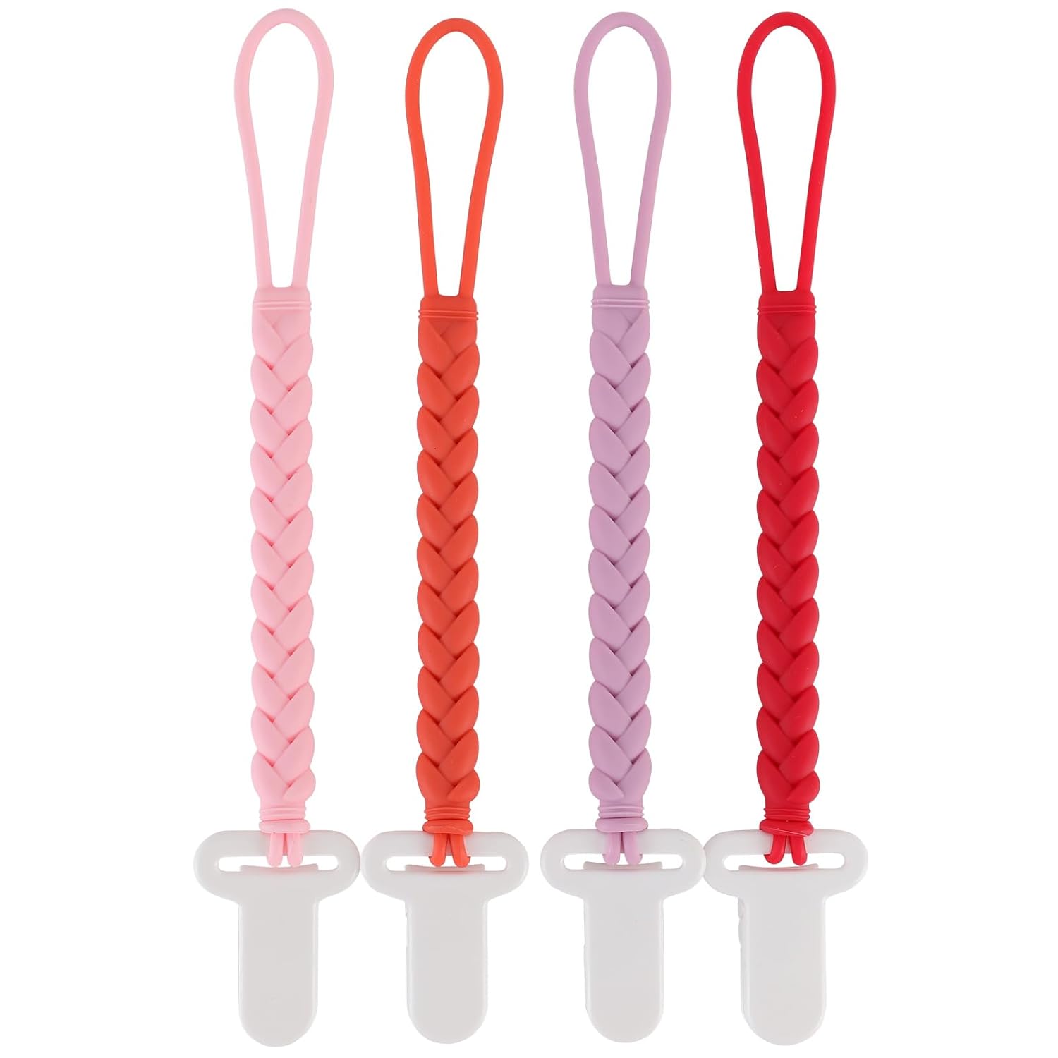 4-Pack Siliconen Fopspeen Clips voor Baby's | Teething Relief & Veilig voor Pasgeborenen | Praktisch Baby Accessoire