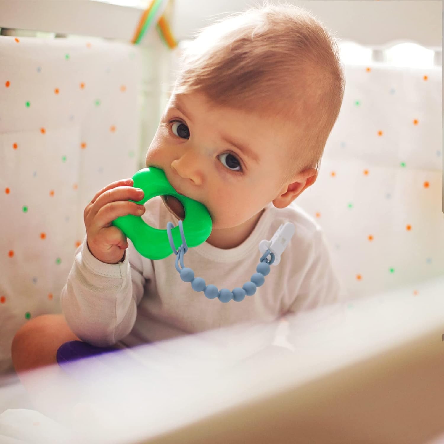 4-Pack Siliconen Fopspeen Clips voor Baby's | Teething Relief & Veilig voor Pasgeborenen | Praktisch Baby Accessoire