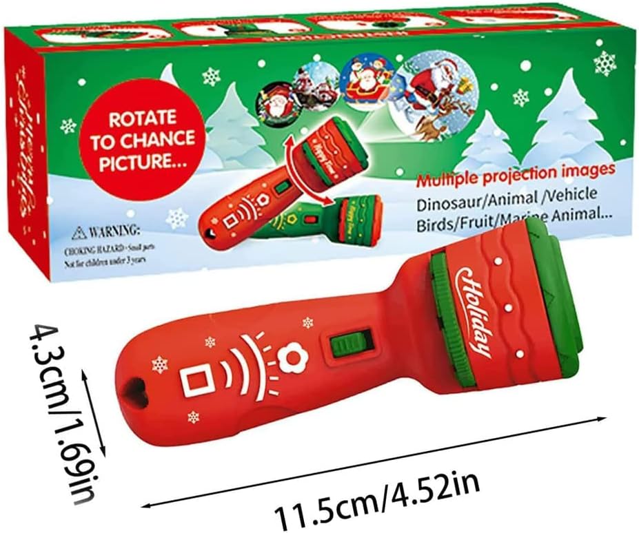 Kerst zaklamp projector | 24 beelden feest speelgoed kind