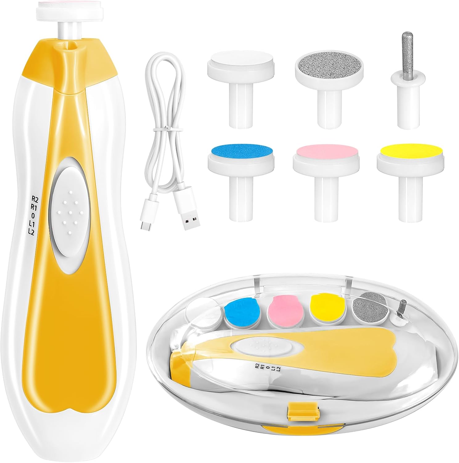Elektrische baby nageltrimmer | 6-in-1 nagelvijl & manicure set voor baby en volwassenen
