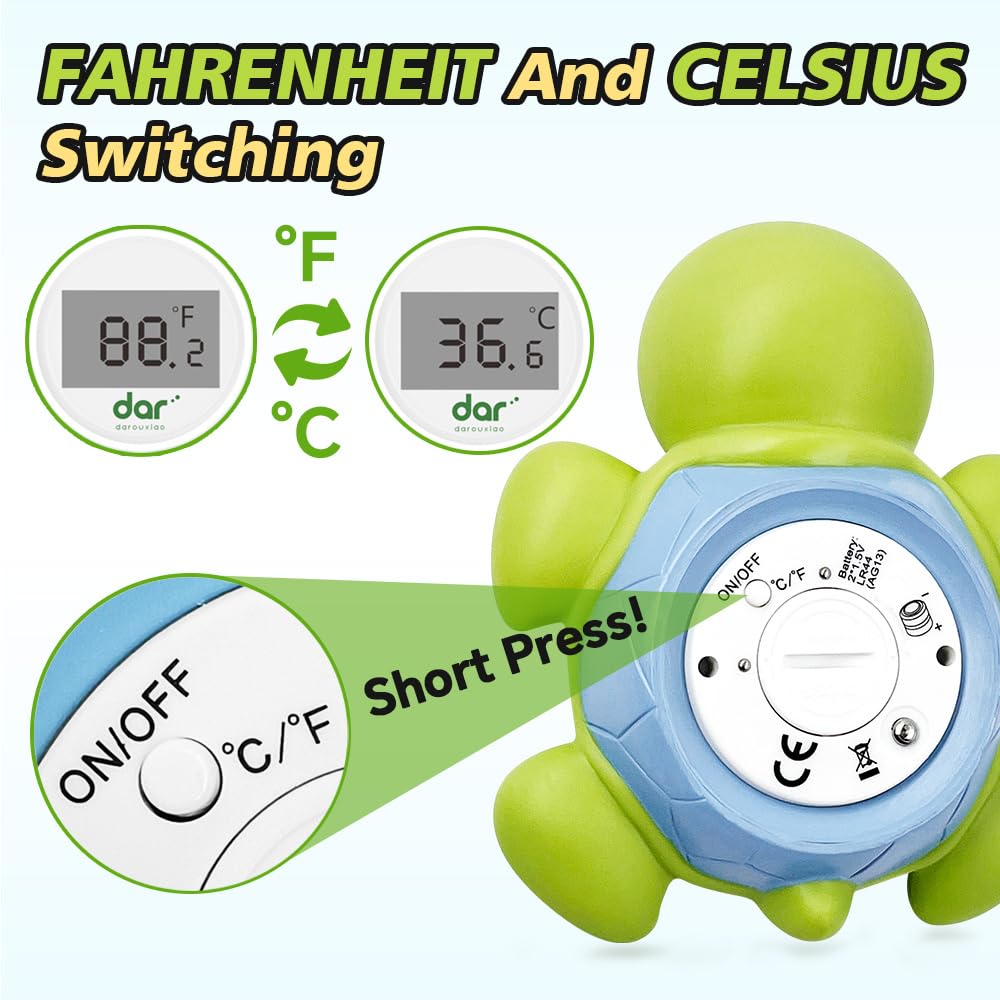 Baby badthermometer digitaal | drijvende thermometer met kleurwaarschuwing & veiligheid