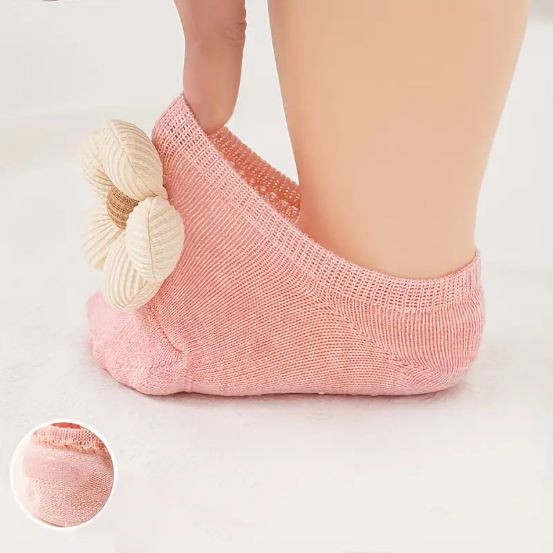 Baby Sokken Meisjes | Set van 4 Paar Antislip Sokken voor Pasgeborenen 0-1 Jaar