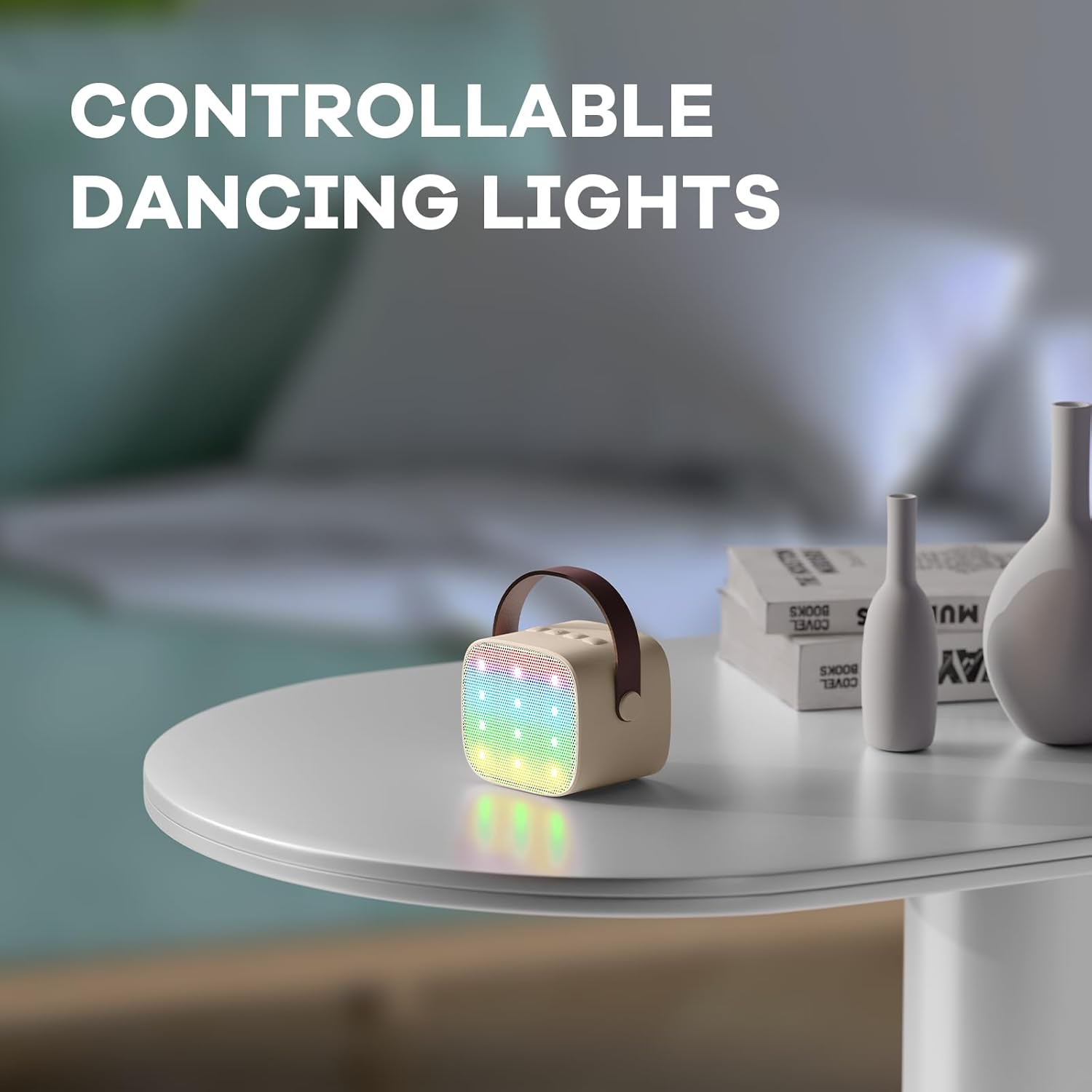 Mini karaoke machine | Bluetooth speaker met 2 draadloze microfoons