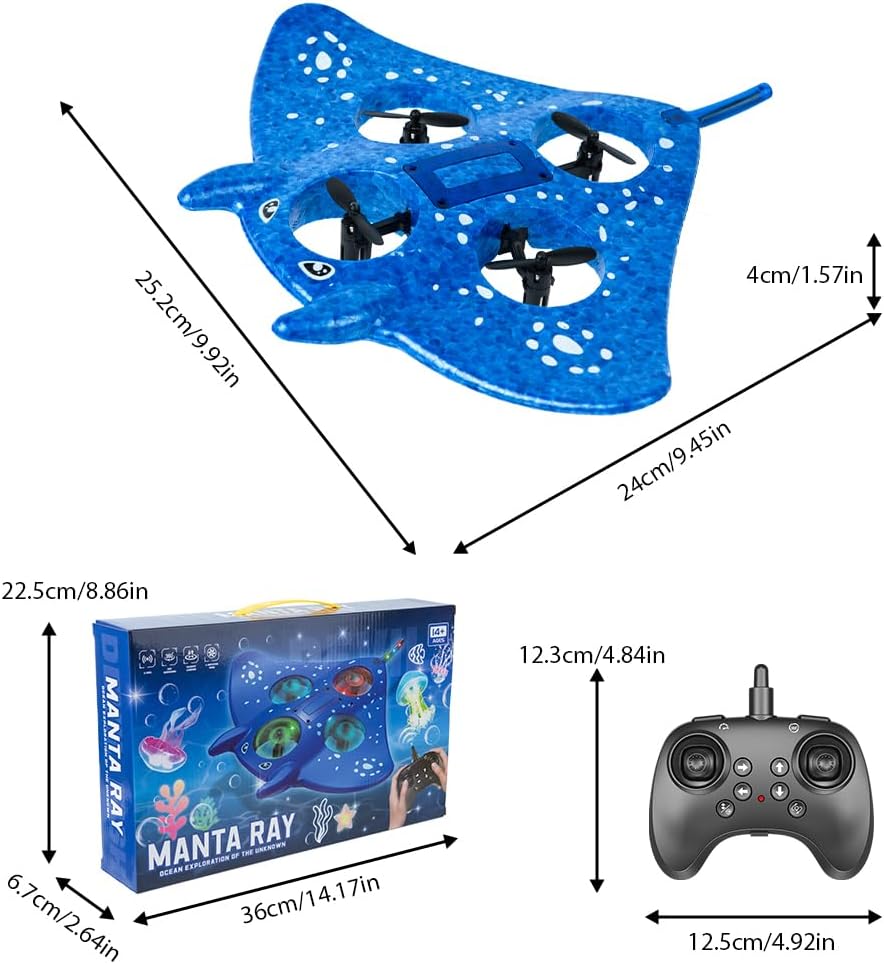 RC Vliegtuig Foam | Afstandsbediening Manta Ray Drone met 360° Stunts, Beginners & Kinderen 8-12