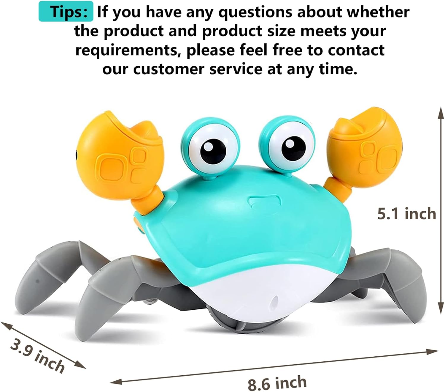 Kruipende Krab Baby Speelgoed – Muziek & Tummy Time Ontwikkeling 6-18 mnd