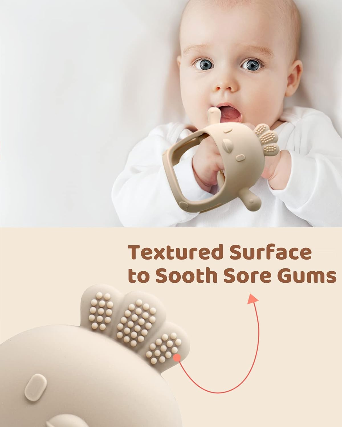 2 Packs Baby Bijtspeelgoed | BPA Vrij Siliconen Bijtspeelgoed voor Baby's 0 tot 12 Maanden