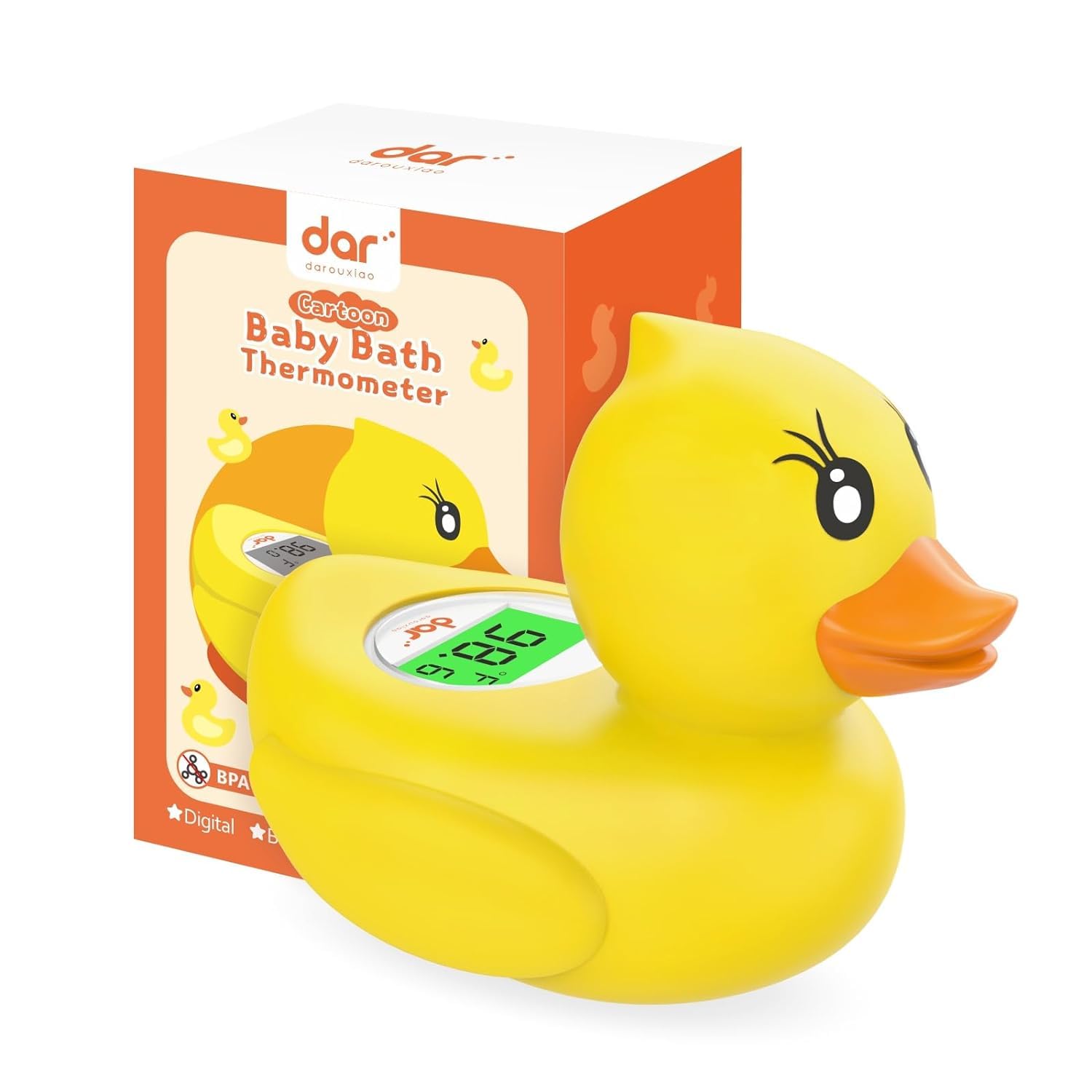 Baby badthermometer digitaal|Waterthermometer met 3 kleuren display en veiligheidswaarschuwing