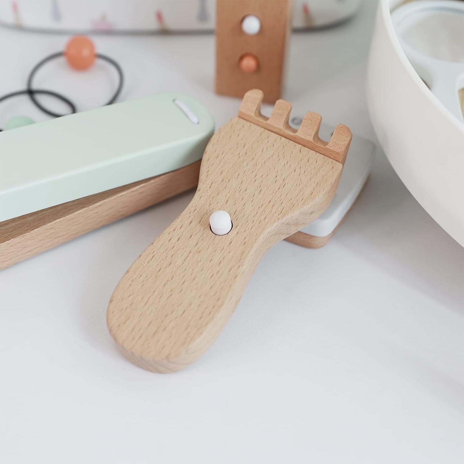 Houten Make-up Speelset | 16-delige Fantasiesalon Kit | Cadeau voor Meisjes 3+ Jaar