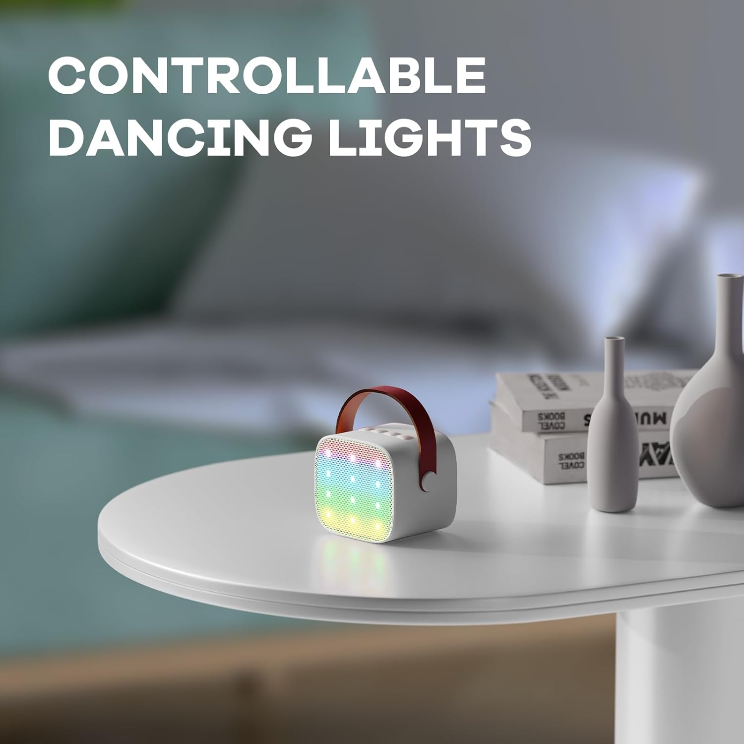 Mini karaoke machine | Bluetooth speaker met 2 draadloze microfoons