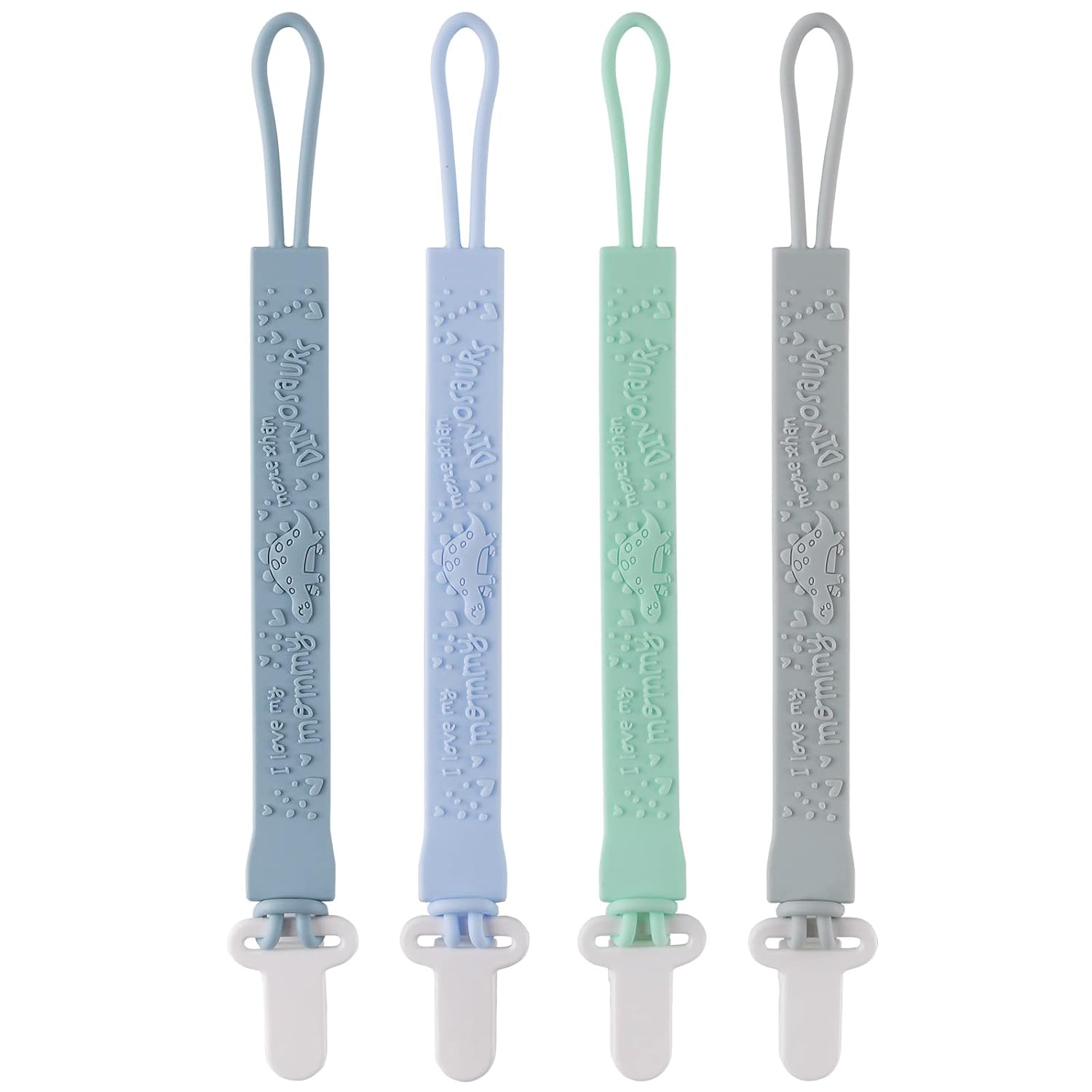 4-Pack Siliconen Fopspeen Clips voor Baby's | Teething Relief & Veilig voor Pasgeborenen | Praktisch Baby Accessoire