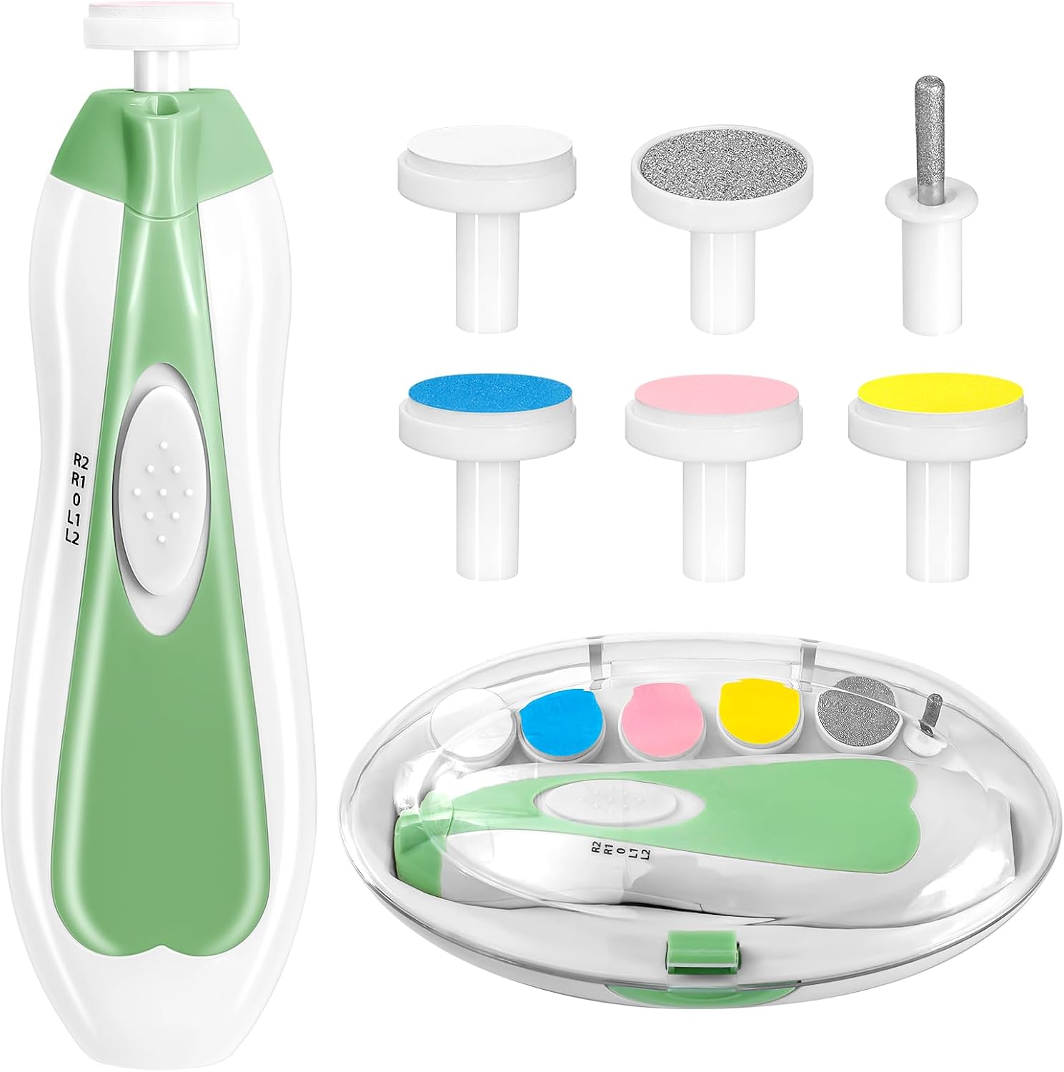 Elektrische baby nageltrimmer | 6-in-1 nagelvijl & manicure set voor baby en volwassenen