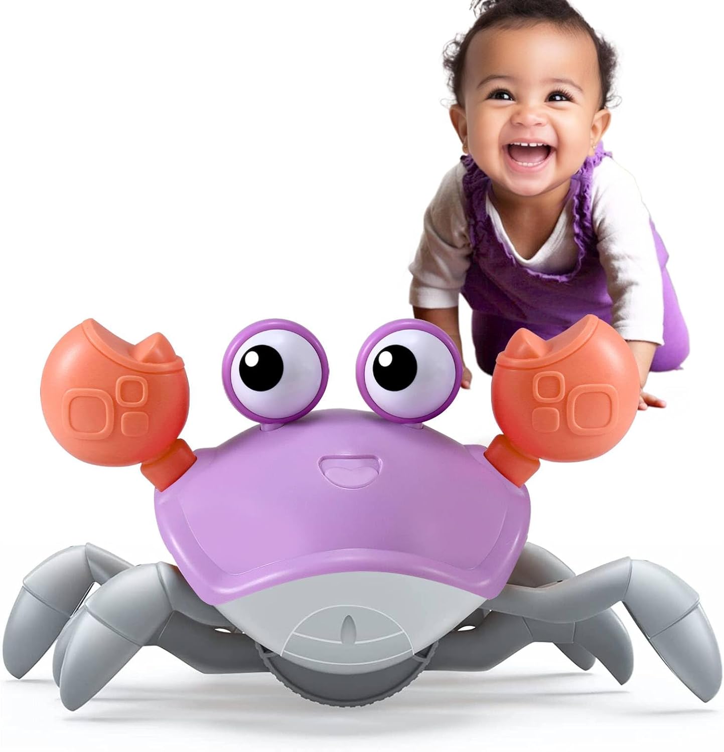 Kruipende Krab Baby Speelgoed | Dierlijke Baby Sensorische Buiklig Speelgoed Leren Kruipen Wandelen Peuter Cadeaus