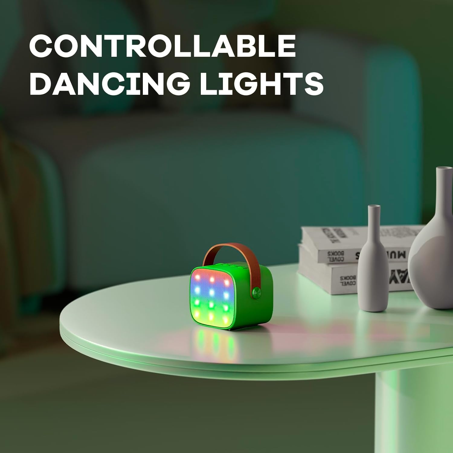 Mini karaoke machine | Bluetooth speaker met 2 draadloze microfoons