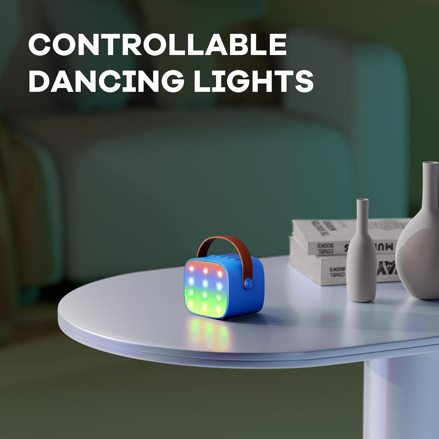 Mini karaoke machine | Bluetooth speaker met 2 draadloze microfoons