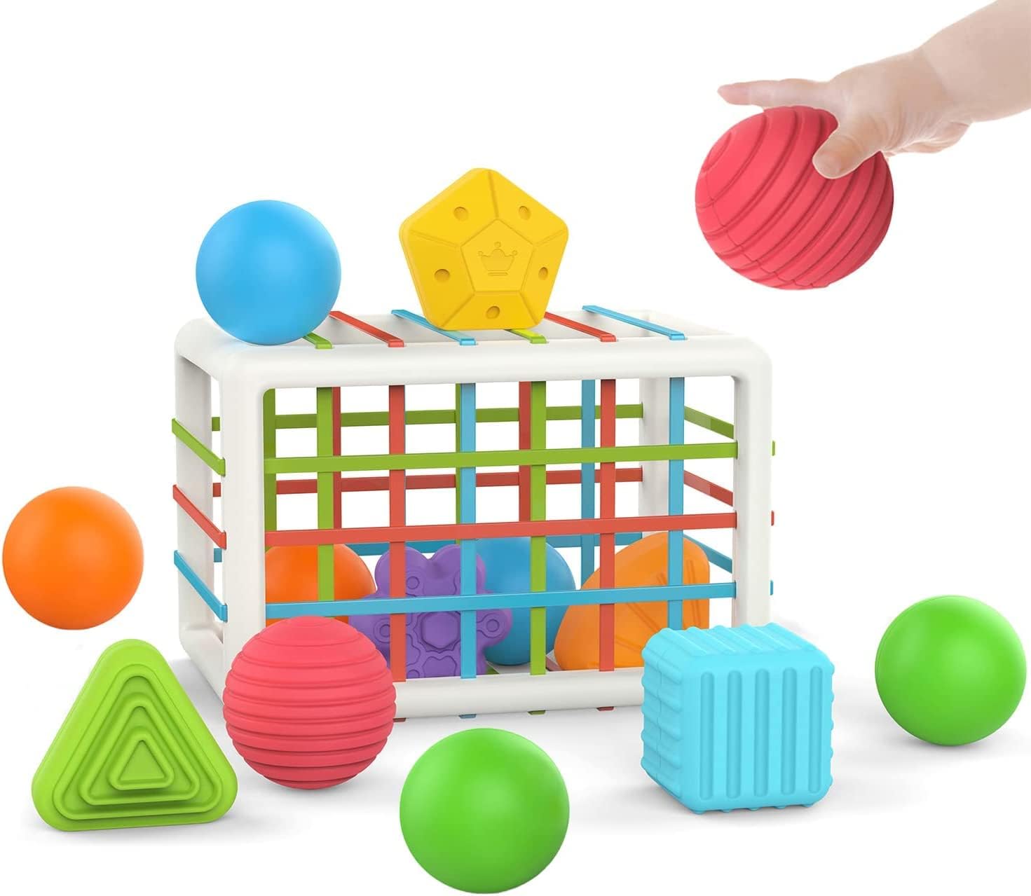 6-delige Montessori Vormsensorisch Speelgoed | Ontwikkeling Leren & Sorteren | Cadeau 12-24 Maanden