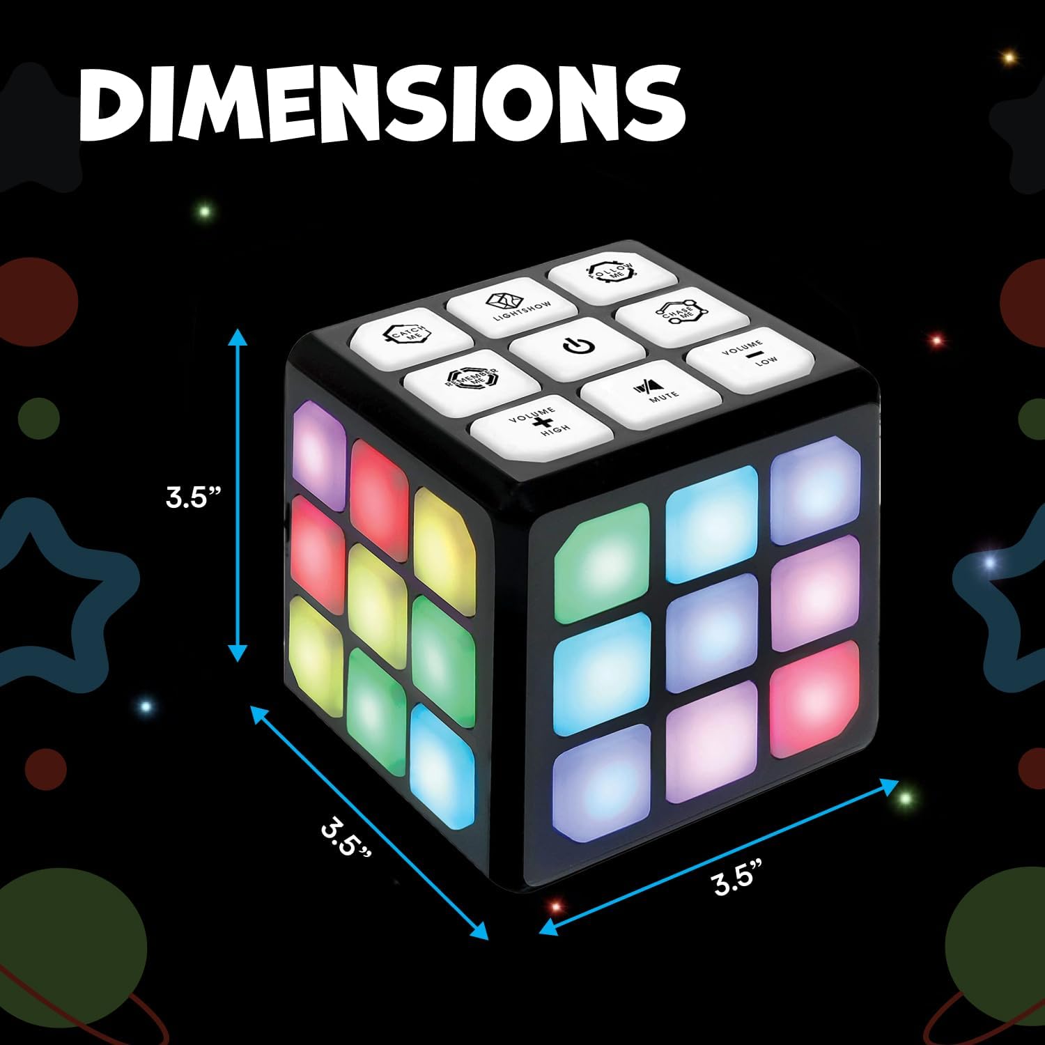 Flashing Cube geheugen spel | 4-in-1 elektronisch STEM spel voor kinderen
