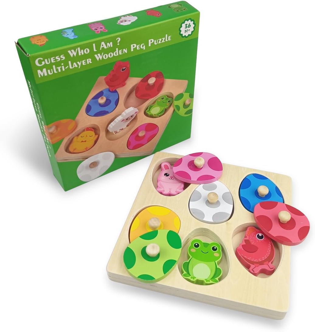 Montessori houten puzzel | Leer en speel met pompoenen