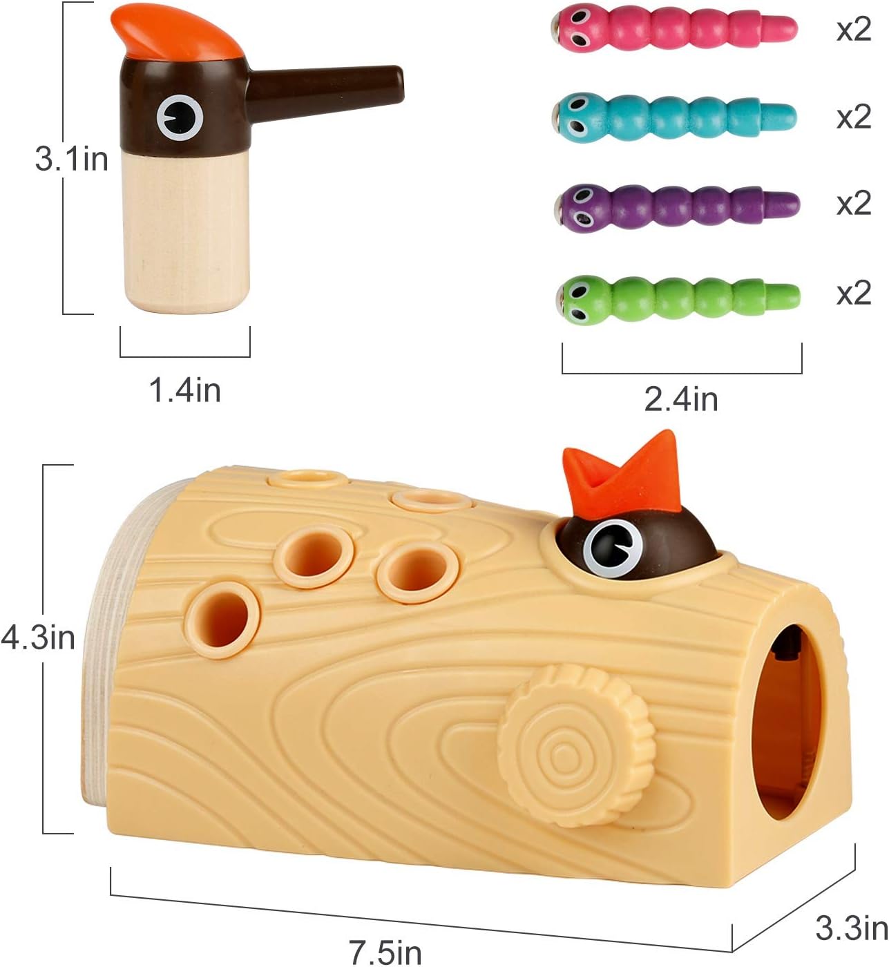 Magnetisch Vogelvoederspel | Montessori Speelgoed voor 2 Jaar | Ontwikkeling Fijne Motoriek