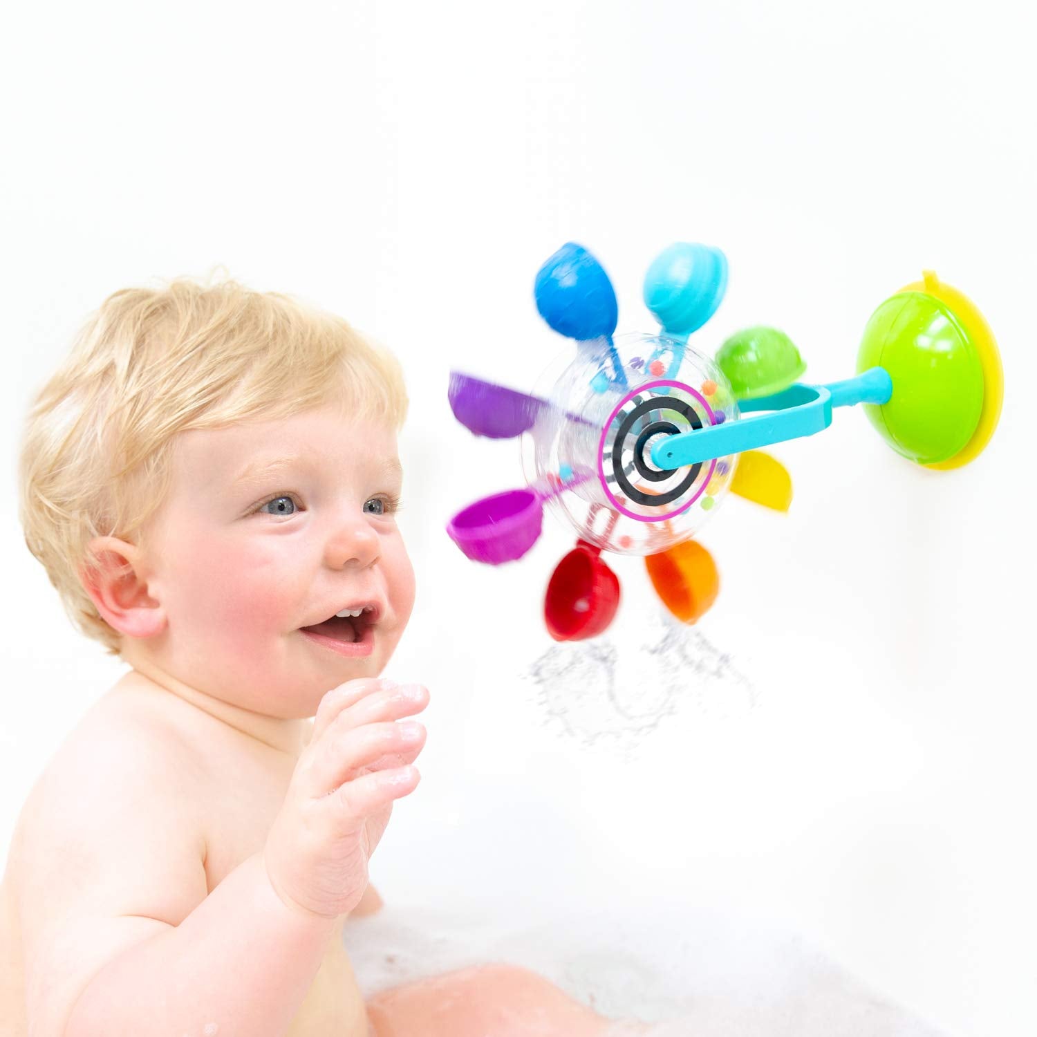 Whirling Waterfall Baby Bad Speelgoed | Zuignappen, Spinnend Water Speelplezier voor Kinderen vanaf 12 Maanden | Interactief STEM Leren & Zintuiglijke Fun