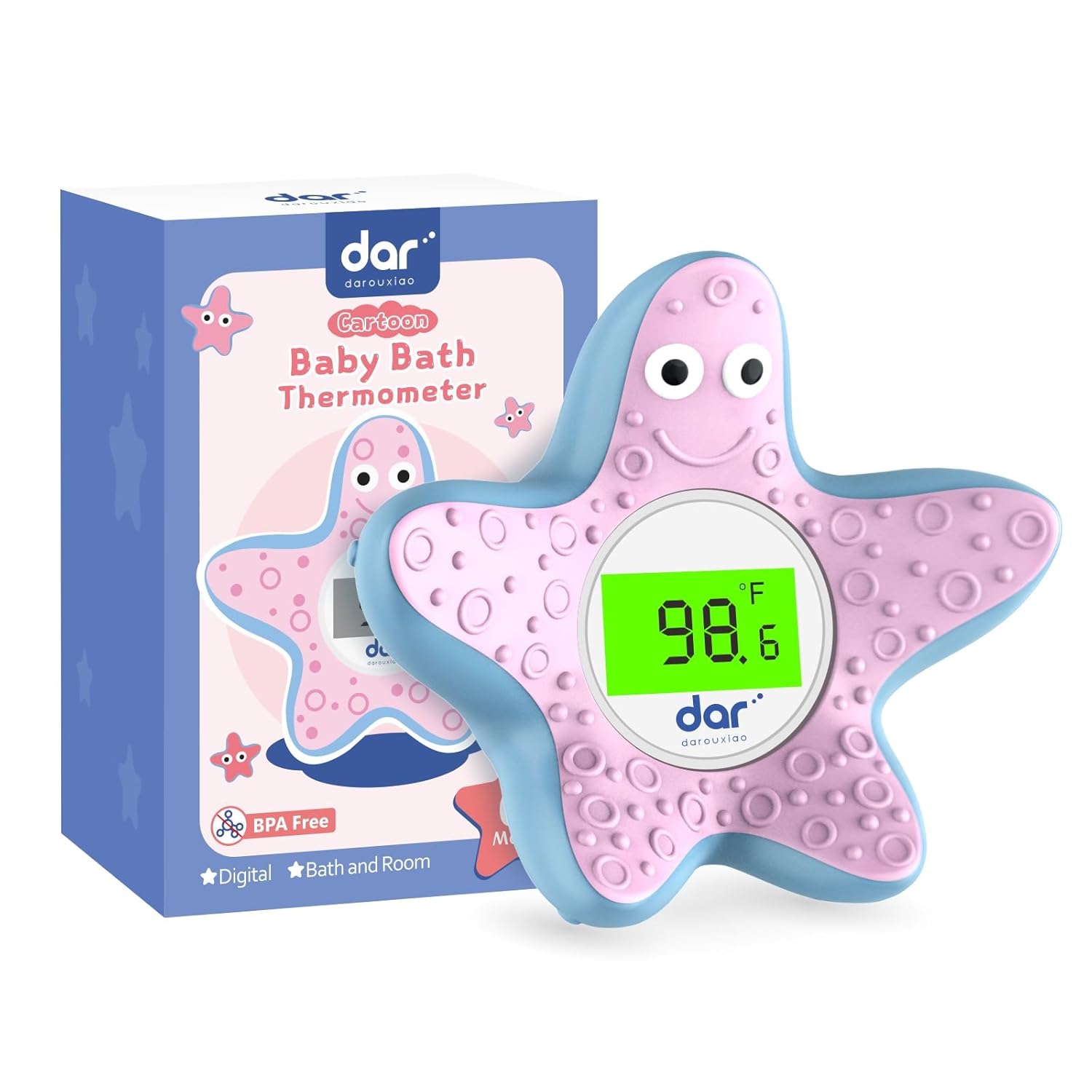 Baby badthermometer digitaal|Waterthermometer met 3 kleuren display en veiligheidswaarschuwing