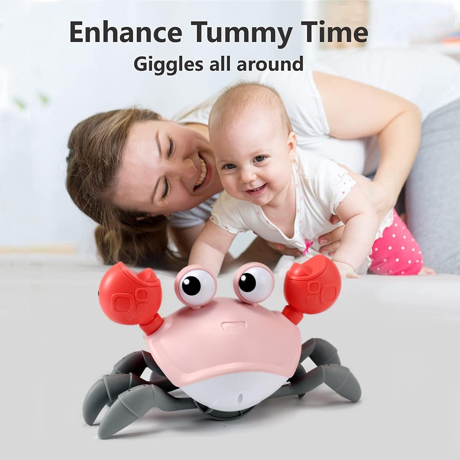 Kruipende Krab Baby Speelgoed – Muziek & Tummy Time Ontwikkeling 6-18 mnd