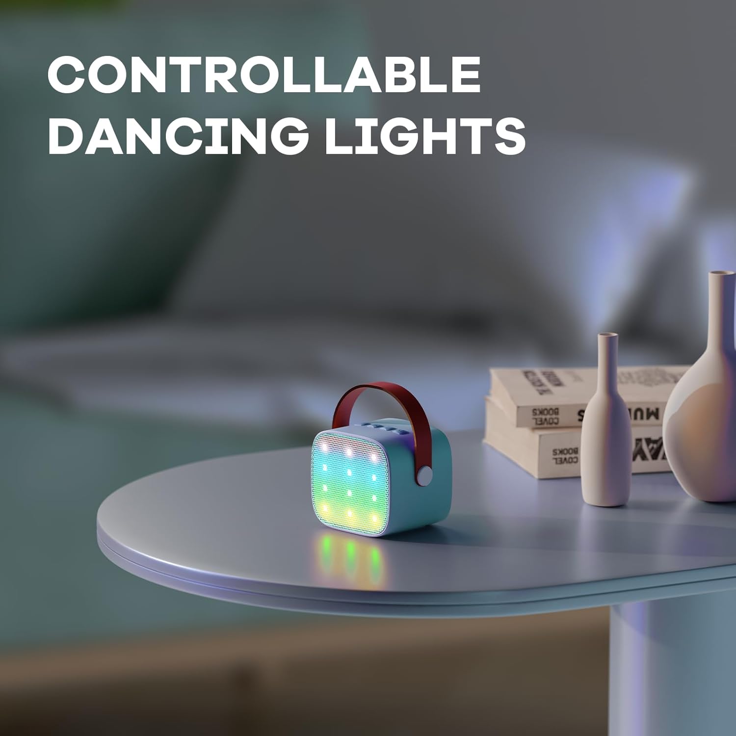 Mini karaoke machine | Bluetooth speaker met 2 draadloze microfoons