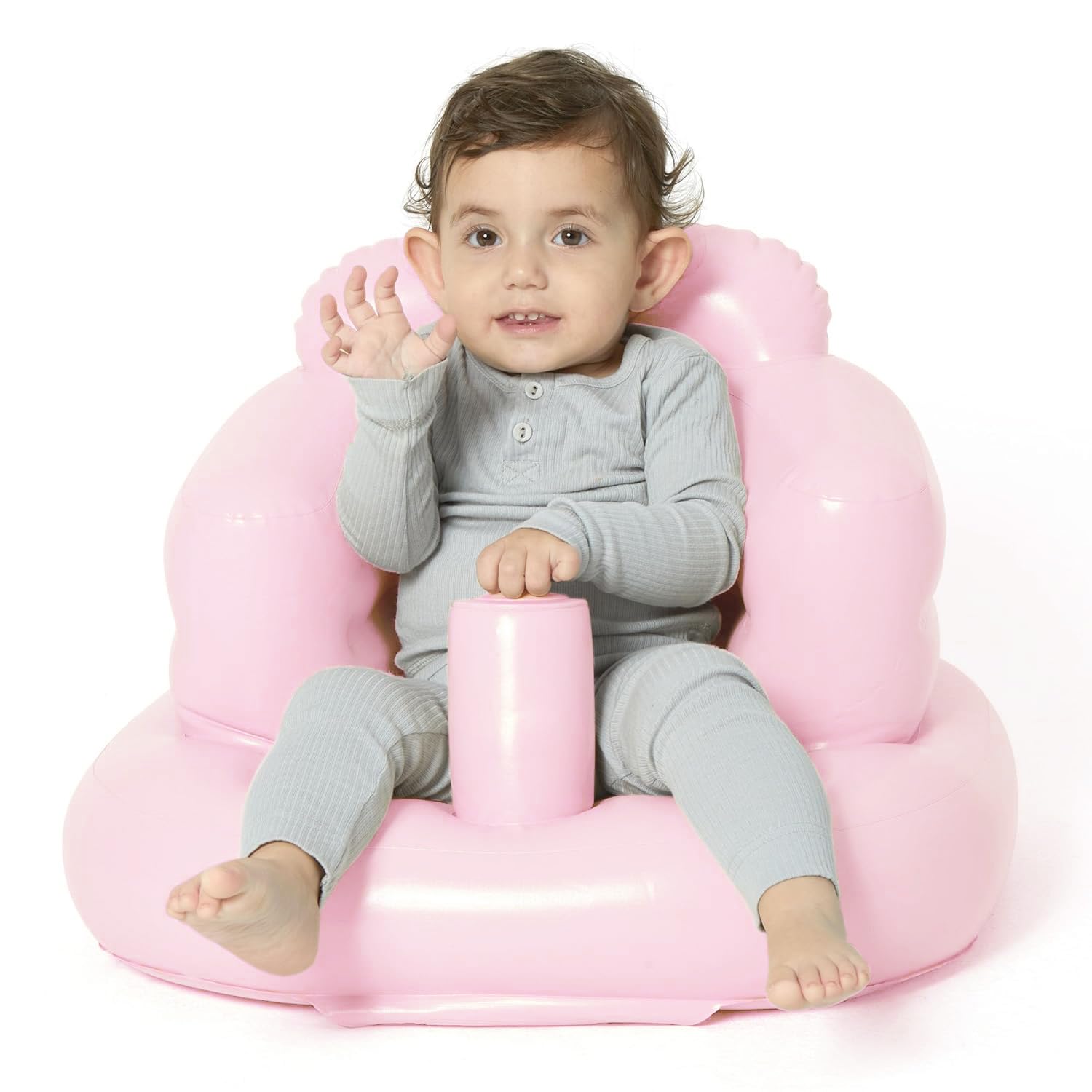 Opblaasbare Baby Zitstoel met Ingebouwde Pomp | Vloerstoel Ideaal om te Zitten en Leren Spelen voor Baby's vanaf 3 Maanden