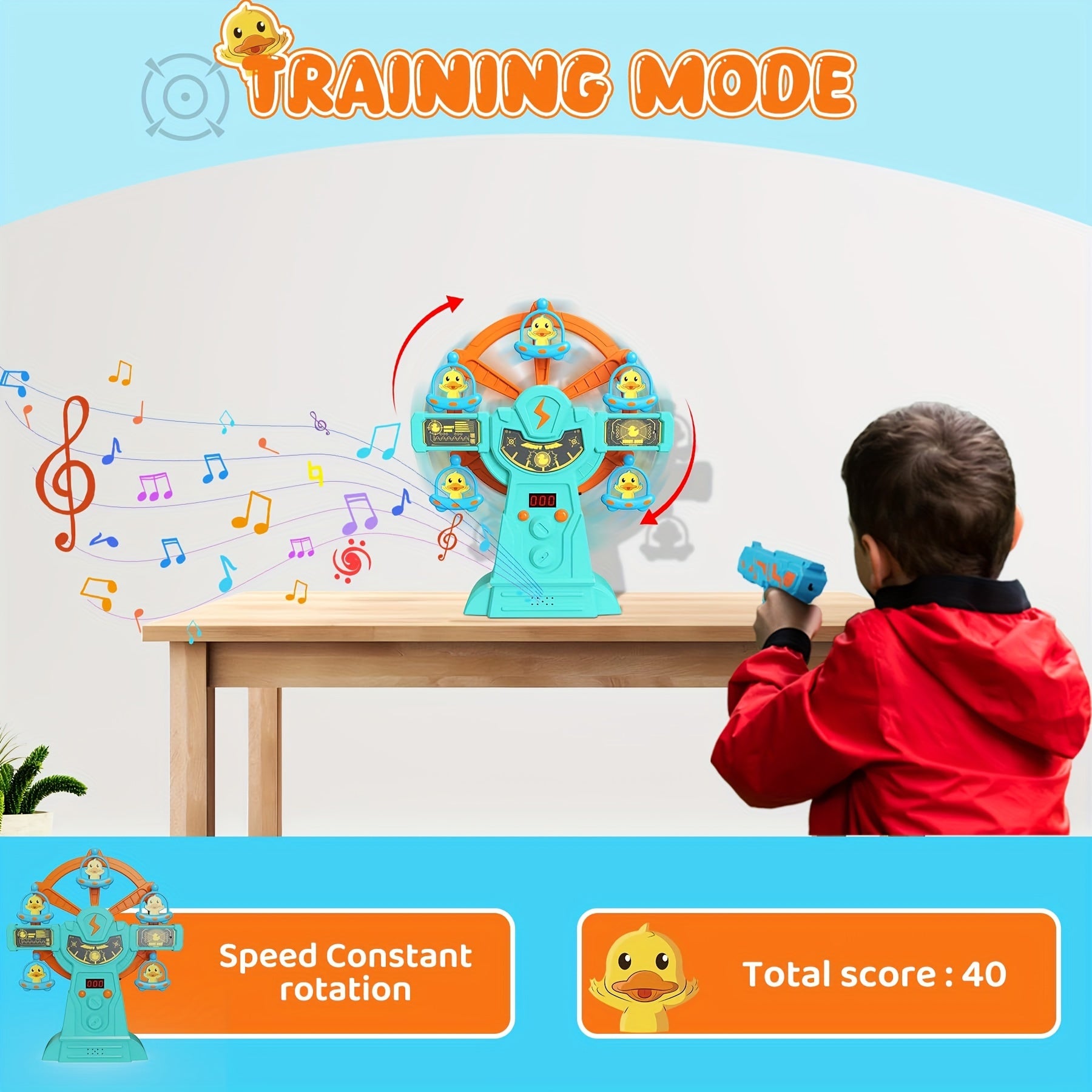 Schietspel Speelgoed voor Kinderen 3+ | Elektronische Eend Schiettargets met Scoring, Leuk Cadeau voor Verjaardag, Halloween & Kerst