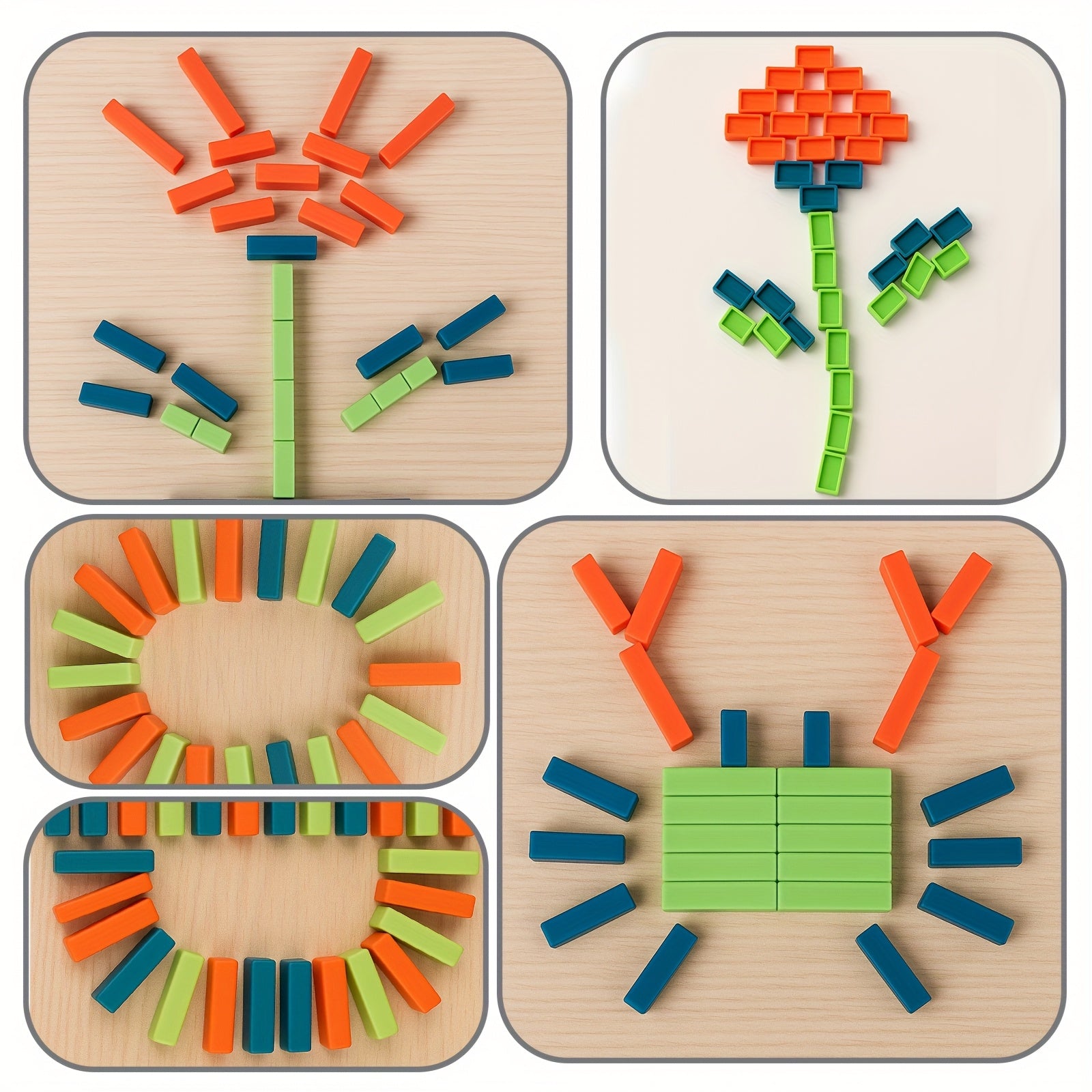 Automatische Domino Trein Speelgoedset voor Kinderen vanaf 3 Jaar - Educatief Speelgoed met Licht en Geluid voor Jongens en Meisjes - 63 Stuks Blokken voor Peuters en Kleuters