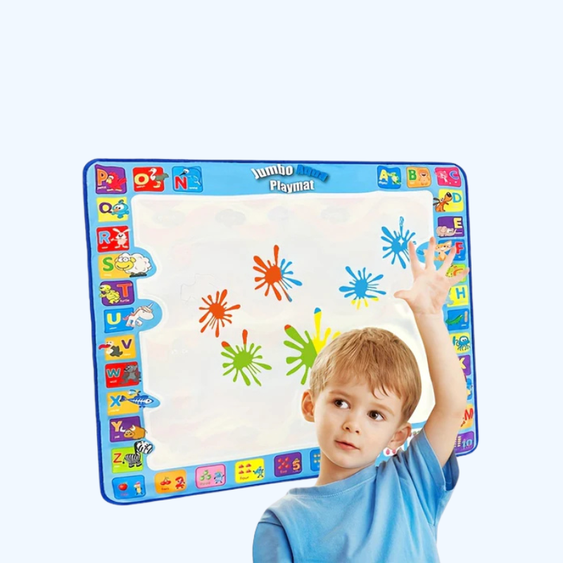 Kleurrijk patroon DIY graffiti schilderij water canvas | Waterkwast verdwijnt automatisch en herbruikbaar vloerkleed speelgoed voor kinderen