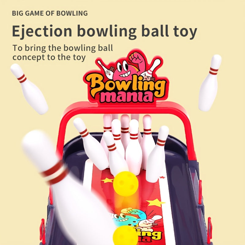 Bowling Set voor Kinderen | Tafelspel voor Gezinsplezier, Duurzaam Plastic, Perfect voor Binnen
